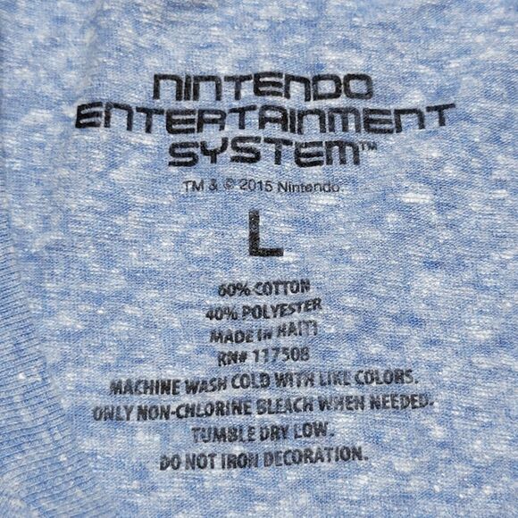 Nintendo Entertainment System SS Blue Unisex Tee "Classically Trained" - Large - Picture 4 of 4